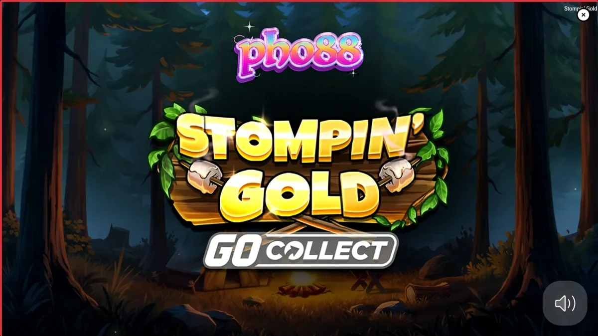 Pemandangan hutan petualangan dalam permainan slot Stompin Gold GO Collect